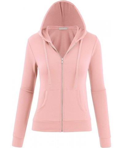Women Active Lightweight Thin Zip-Up Hoodie Jacket Blush $14.99 Hoodies & Sweatshirts