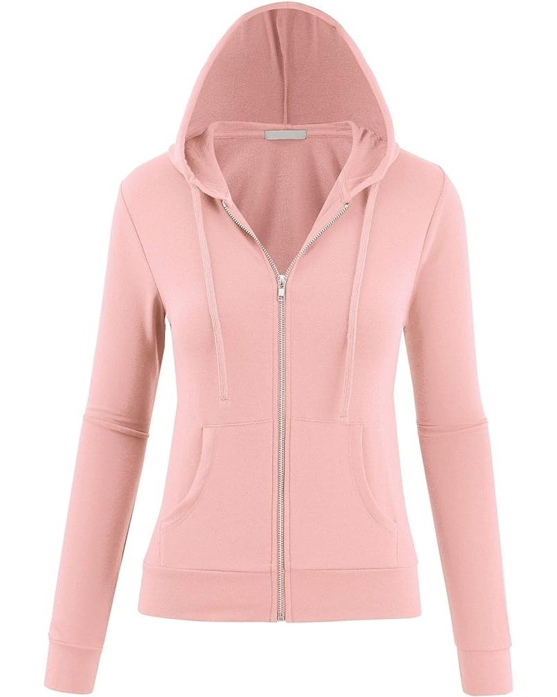 Women Active Lightweight Thin Zip-Up Hoodie Jacket Blush $14.99 Hoodies & Sweatshirts