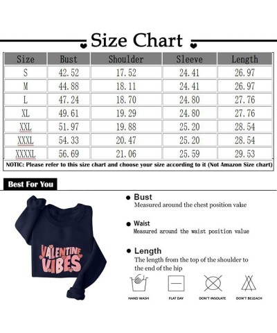 Sweatshirts For Women Valentine's Day Women's Fashion Long Sleeve Printed Pullover Sweatshirt Top Tops For Women 03-wine $9.0...