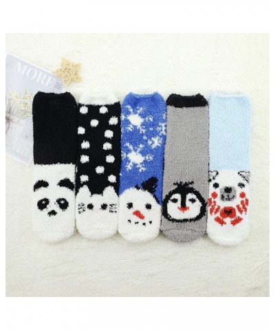 Womens Fuzzy Socks Winter Warm Fluffy Socks Athletic Outdoor Sports Socks 5 Pack Animals $7.64 Socks