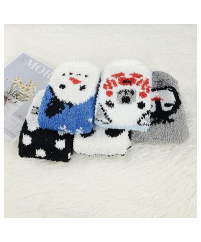 Womens Fuzzy Socks Winter Warm Fluffy Socks Athletic Outdoor Sports Socks 5 Pack Animals $7.64 Socks