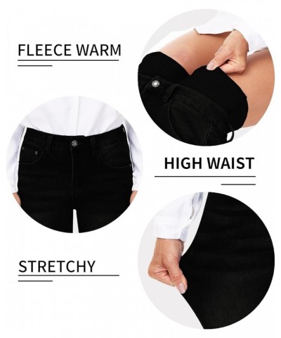 Women's Fleece Lined Jeans for Women Winter Warm Flannel Lined Jeans Womens High Waisted Skinny Stretch Pants Black Fe092 $16...