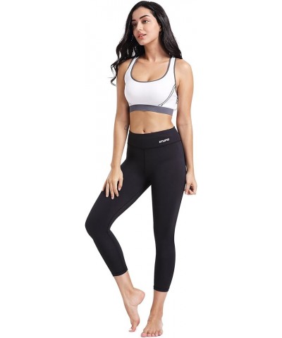 High Waist Yoga Leggings Ultra Soft&Slim Workout Pants 4 Way Stretch Fabric Black $12.47 Leggings