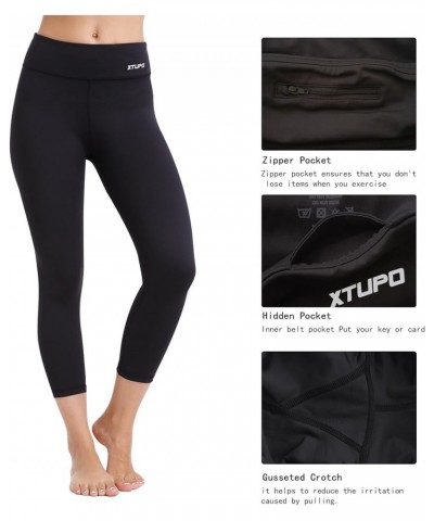 High Waist Yoga Leggings Ultra Soft&Slim Workout Pants 4 Way Stretch Fabric Black $12.47 Leggings