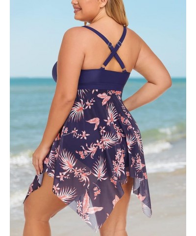 Plus Size One Piece Swimsuit for Women High Waist Swim Dress Vintage Skirt Bathing Suit Visit The Store Midnight Maple $23.59...