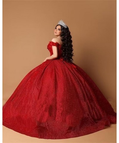 Lace Appliques Prom Homecoming Dress Off Shoulder Long Quinceanera Sweet 15 16 Party Dress Style2-wine Red $44.10 Dresses