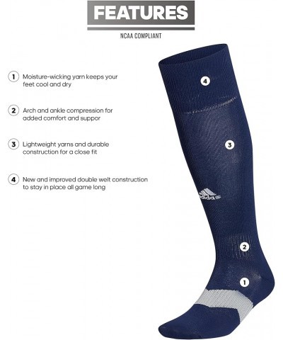 Unisex-adult Metro 5 Soccer Socks (1-pair) Team Navy Blue/Clear Grey/White $7.56 Activewear