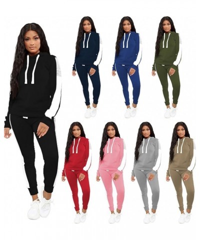 Womens Two Piece Outfits Casual Sweatsuits Solid Tracksuit Jogging Sweat Suits Matching Jogger Hoodie Pants Set Red 395 $21.3...