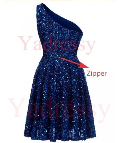 Women's One Shoulder Sequin Homecoming Dresse for Teens A line Short Prom Cocktail Dress for Junior YE825 Red $12.99 Dresses