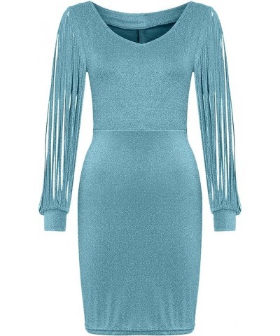 Holiday Dresses for Women, Pub Holiday Dress for Ladies A-Line Nice Long Sleeve Pleated Cocktail Soft Solid 07-mint Green $13...