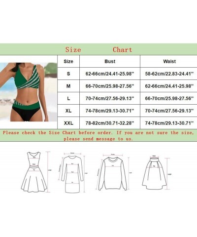 Women's Two Piece Bikini Sets Swimsuit High Waisted V Neck Criss Cross Push Up Bikini Sets for Women Sporty Swimsuits 07-ag $...