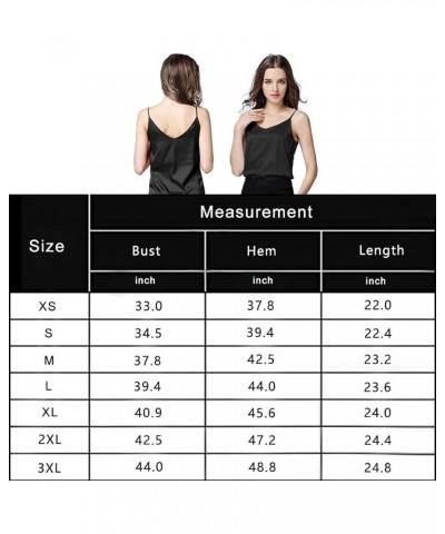 Basic 3 Pack Women's Silk Tank Top Ladies V-Neck Camisole Silky Loose Sleeveless Blouse Tank Shirt with Soft Satin 3-pack:cha...