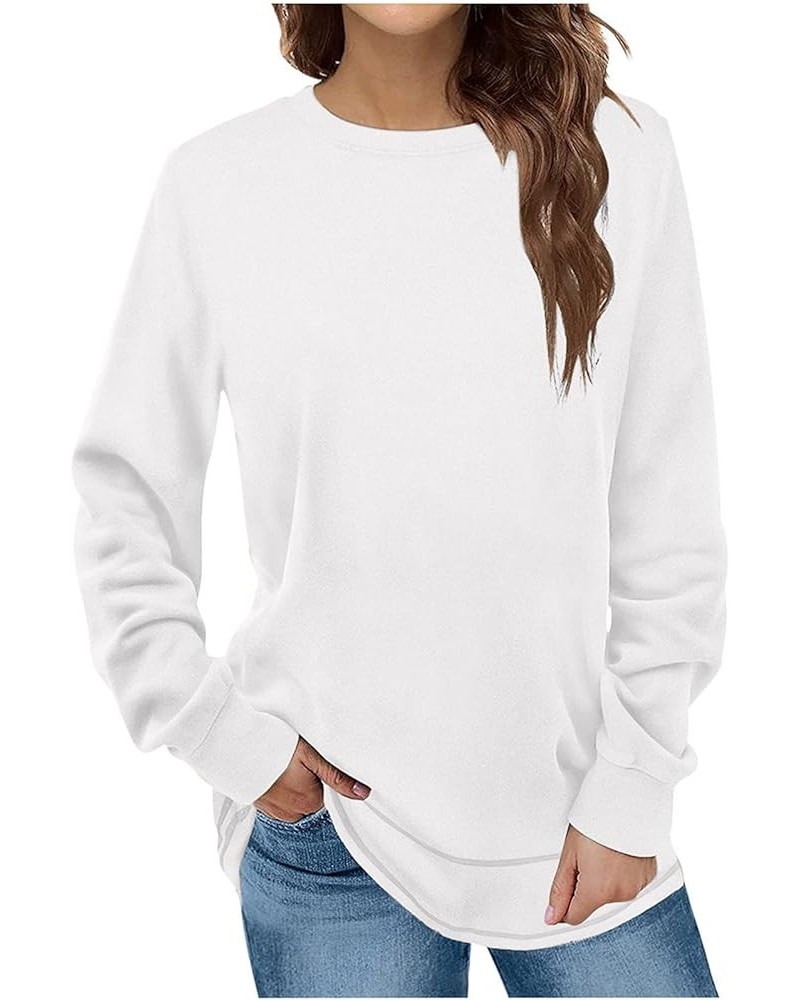 Sweatshirt for Women Fleece Crewneck Oversized Pullover Long Sleeve Casual Tops Fall Clothes 2023 Trendy Blouses 06 womens To...