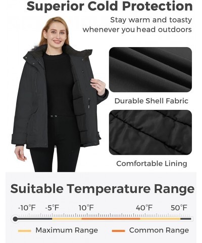 Women's Warm Winter Coat Thicken Padded Puffer Jacket Snow Parka with Removable Hood Dark Grey $27.71 Jackets