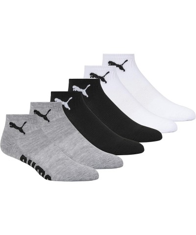 Women's 6 Pack Quarter Crew Socks White/Grey/Black Logo $7.53 Activewear