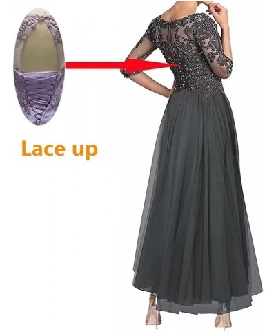 Mother of The Bride Dress for Wedding Lace Appliques 3/4 Sleeve Tea Length Chiffon Evening Prom Gown for Women Turquoise $34....