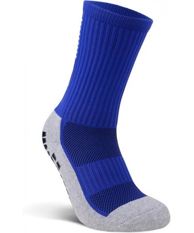 Anti Slip Non Slip,Non Skid Slipper Hospital,Sport,Athletic Socks with grips 3 Pairs Blue $10.98 Activewear