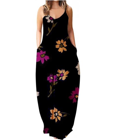 Women's Casual Maxi Dresses Summer Sexy Solid Bodycon Long Dress Floor Length Sleeveless Sundresses Plus Size 11-black $7.75 ...