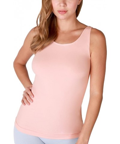 Women Seamless Basic Jersey Tank Top, Made in U.S.A, One Size Pink Sand $24.75 Tanks