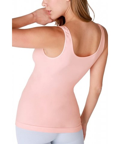 Women Seamless Basic Jersey Tank Top, Made in U.S.A, One Size Pink Sand $24.75 Tanks