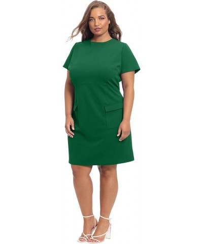 Women's Patch Pocket Mini Dress Evergreen $15.13 Dresses