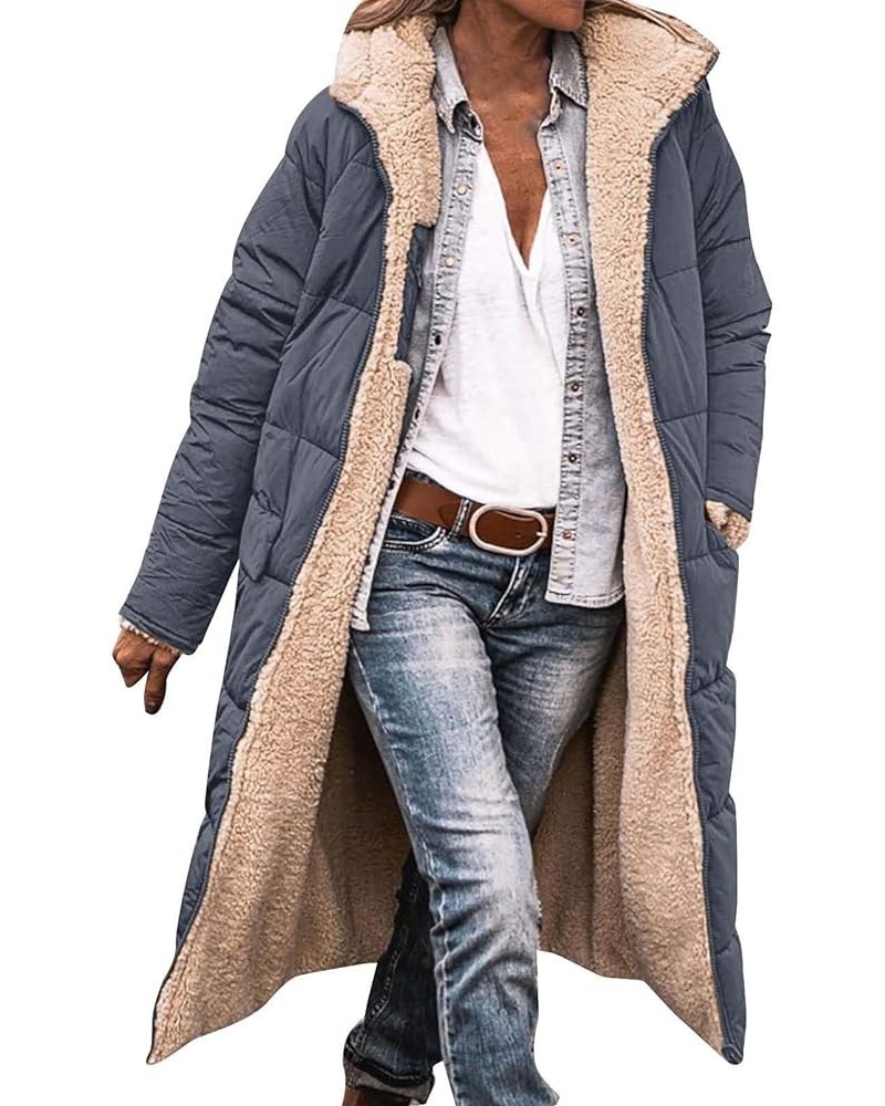 Women's 2023 Winter Fashion Clothes Oversized Shearling Fleece Long Coats, Jackets for Women Reversible Puffer Coats Kgrey $2...