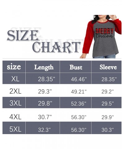 Plus Size Christmas Shirts Women Merry Christmas Shirts Christmas Lights Shirt Xmas Long Sleeve Tops Grey $14.57 Tops