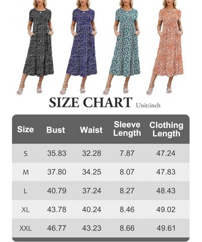 Women's Summer Maxi Dress 2024 Casual Short Sleeve Crewneck Flowy Swing Tiered Long Beach Dresses with Pockets B-style03 $18....