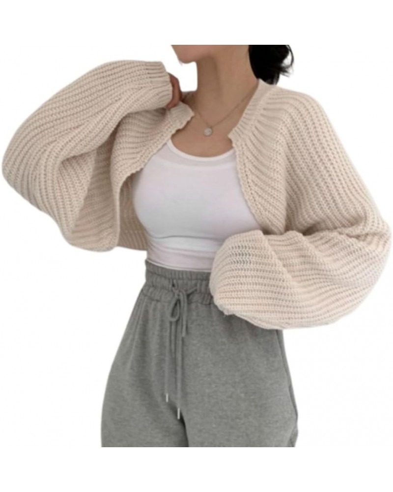 Bolero Shrug Y2k Tops Shrug for Women Knit Bolero Bolero Sweater for Women Open Front Long Sleeve Bolero Shrug Aprioct $17.27...