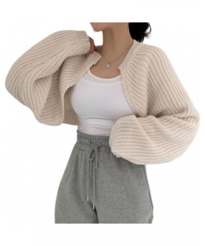 Bolero Shrug Y2k Tops Shrug for Women Knit Bolero Bolero Sweater for Women Open Front Long Sleeve Bolero Shrug Aprioct $17.27...