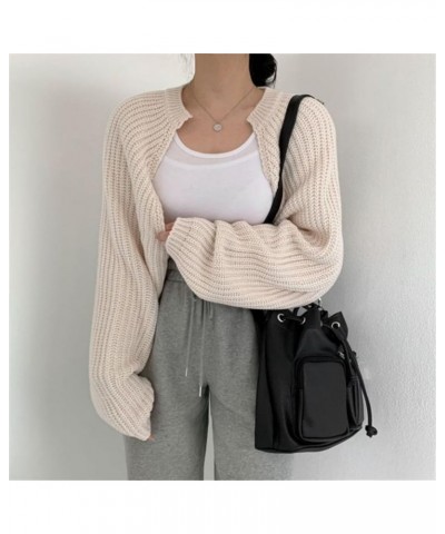 Bolero Shrug Y2k Tops Shrug for Women Knit Bolero Bolero Sweater for Women Open Front Long Sleeve Bolero Shrug Aprioct $17.27...