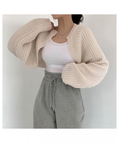 Bolero Shrug Y2k Tops Shrug for Women Knit Bolero Bolero Sweater for Women Open Front Long Sleeve Bolero Shrug Aprioct $17.27...