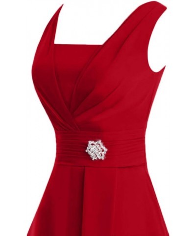 Plus Size Wedding Guest Dress Womens Sleeveless Summer Chiffon Midi Dress Red a $10.50 Dresses