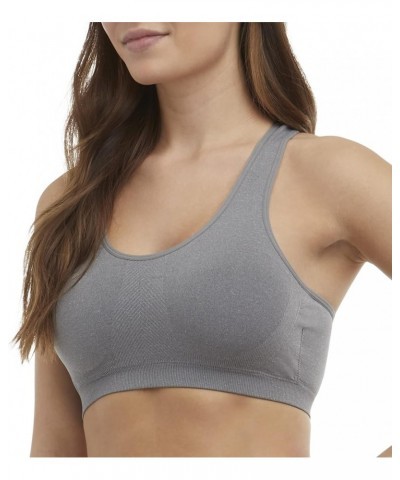 Women's 2 Pack Removable Cup Seamless Bra Medium Grey/Aqua Breeze $16.37 Lingerie