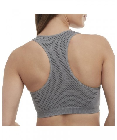 Women's 2 Pack Removable Cup Seamless Bra Medium Grey/Aqua Breeze $16.37 Lingerie