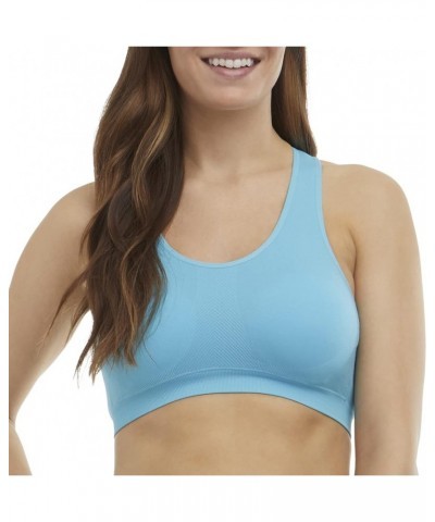 Women's 2 Pack Removable Cup Seamless Bra Medium Grey/Aqua Breeze $16.37 Lingerie