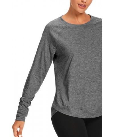 Womens Long Sleeve Workout Shirts-Long Sleeve Shirts for Women Yoga Sports Running Shirt Workout Top Gray $16.51 Activewear