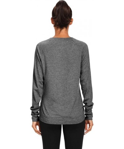 Womens Long Sleeve Workout Shirts-Long Sleeve Shirts for Women Yoga Sports Running Shirt Workout Top Gray $16.51 Activewear