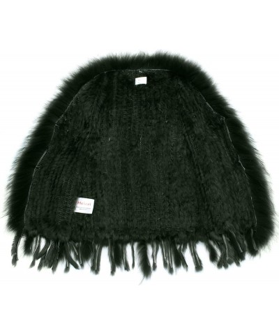 Rabbit Fur Vest for Women, Ladies Fur Coat with Raccoon Fur Trim Collar & Rabbit Fur Tassel, Versatile Fur Coats Viridian $35...