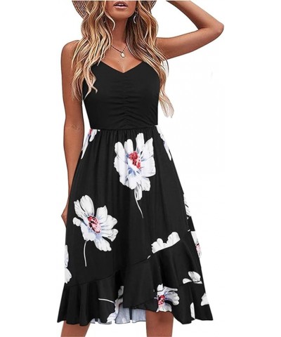 Summer Dresses for Women 2024,Women's Summer Dress Sleeveless Casual Dresses A-line Swing Mini Dresses Sundress A4-black $8.1...