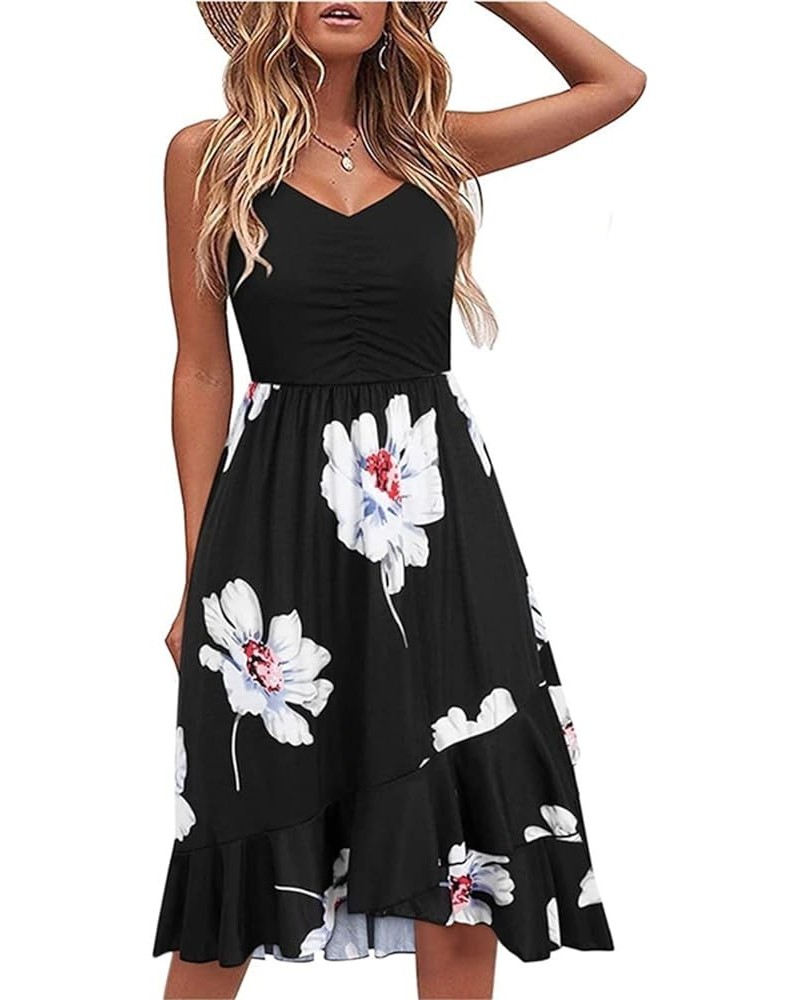 Summer Dresses for Women 2024,Women's Summer Dress Sleeveless Casual Dresses A-line Swing Mini Dresses Sundress A4-black $8.1...