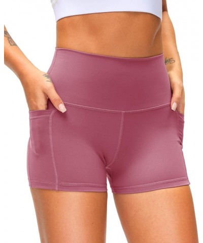 Women's High Waist Yoga Shorts with Side Pockets Tummy Control Running Gym Workout Biker Shorts for Women 8" /3 3 Inch 3" Pin...