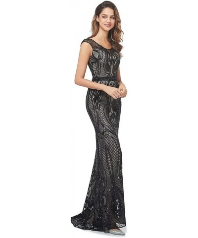 Women's Sexy Sequins Mermaid Long Party Prom Pageant Gown Bridesmaid Evening Dresses Black Black $62.68 Dresses