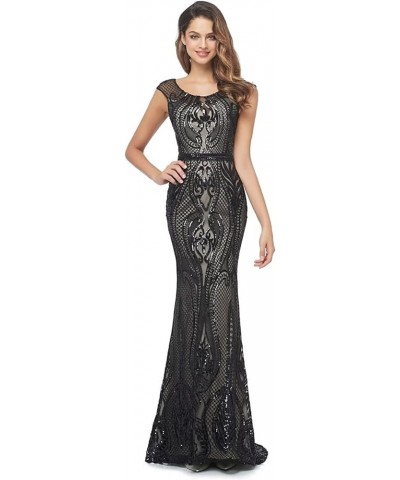 Women's Sexy Sequins Mermaid Long Party Prom Pageant Gown Bridesmaid Evening Dresses Black Black $62.68 Dresses