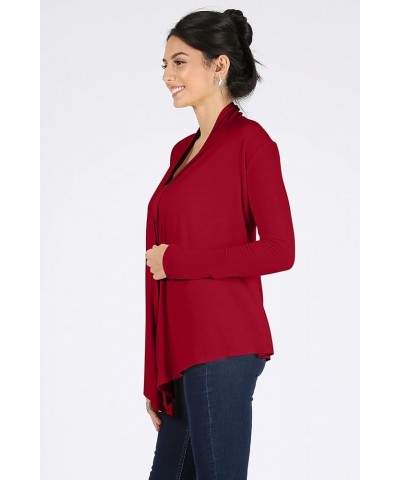 Lightweight Cardigans for Women Reg and Plus Size Light Cardigans for Women Summer Long Sleeves Wine $11.39 Sweaters