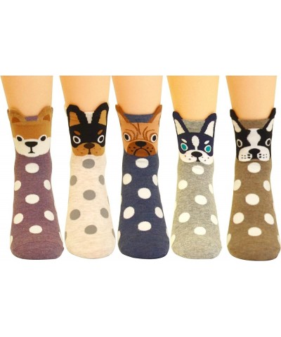 Women's Cat Socks Cat Gifts Cute Animal Socks Dog Owl Gifts for Women Multicolored Dog and Dot $10.13 Activewear