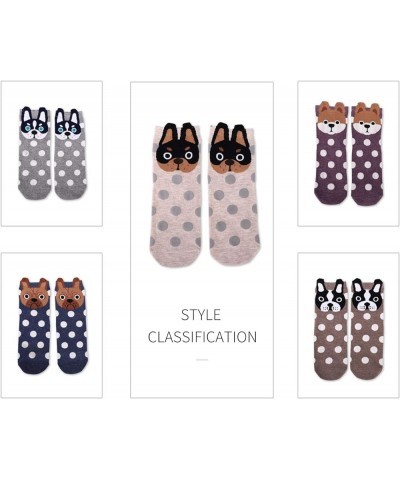 Women's Cat Socks Cat Gifts Cute Animal Socks Dog Owl Gifts for Women Multicolored Dog and Dot $10.13 Activewear