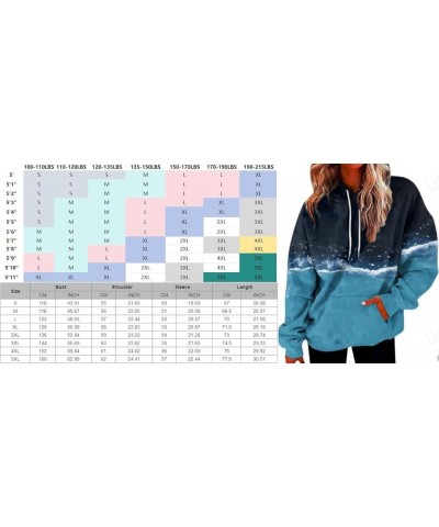 Women's Fall Fashion 2023 Hoodies Daily Versatile Crewneck Sweatshirts Long Sleeve Gradient Top Sweatshirts, S-5XL 5-light Bl...