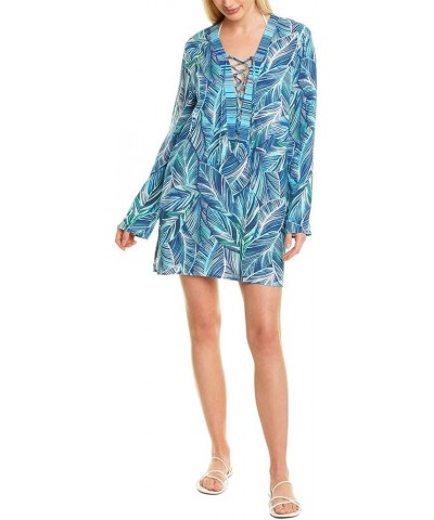 Women's Tunic Swimsuit Cover Up Poolside//Sketched Leaves $9.22 Swimsuits