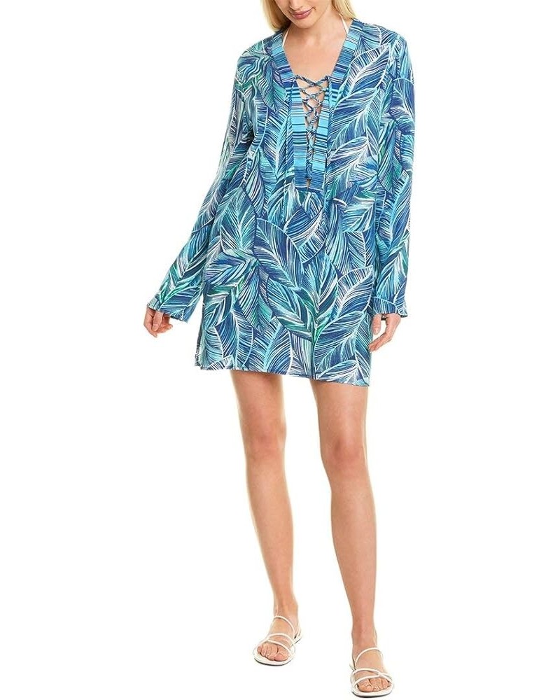 Women's Tunic Swimsuit Cover Up Poolside//Sketched Leaves $9.22 Swimsuits